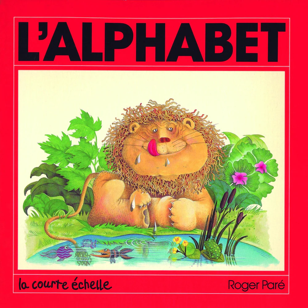 Couverture de livre pour enfants montrant un lion