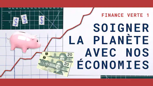 Infographie avec une tirelire et des billets.