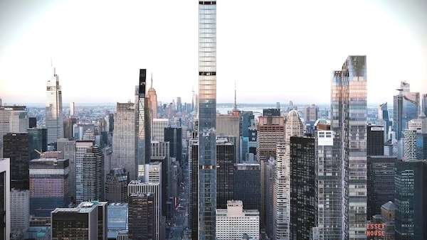 Un gratte-ciel à New York.
