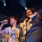 Le rappeur kinji00 et le créateur de contenu Mounir Kaddouri (Maire de Laval).