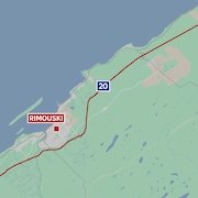 Carte satellite indiquant le zone zéro établie dans la région par la Sûreté du Québec.