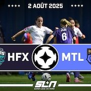 Mégane Sauvé déjoue Sara Olai pendant le match.